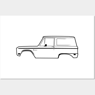 1966-1977 Ford Bronco Black no Logo Posters and Art